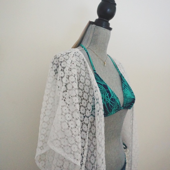 White Lace Swimsuit Coverup - Picture 5 of 8